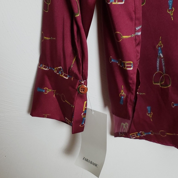 NWT Zara Women's Chain Print Top Size S - Picture 13 of 15